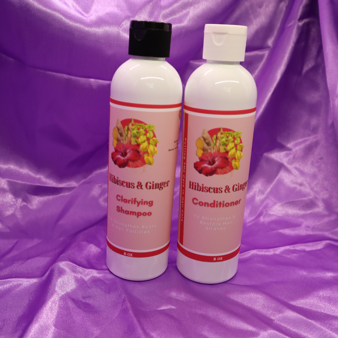 Hibiscus & Ginger Shampoo & Conditioner Bundle SuesyCoilsCare